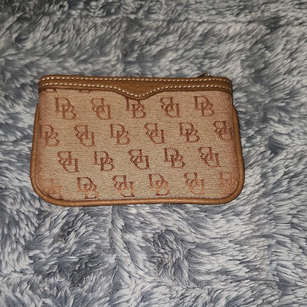 Dooney And Bourke Brown Monogrammed Coin Purse